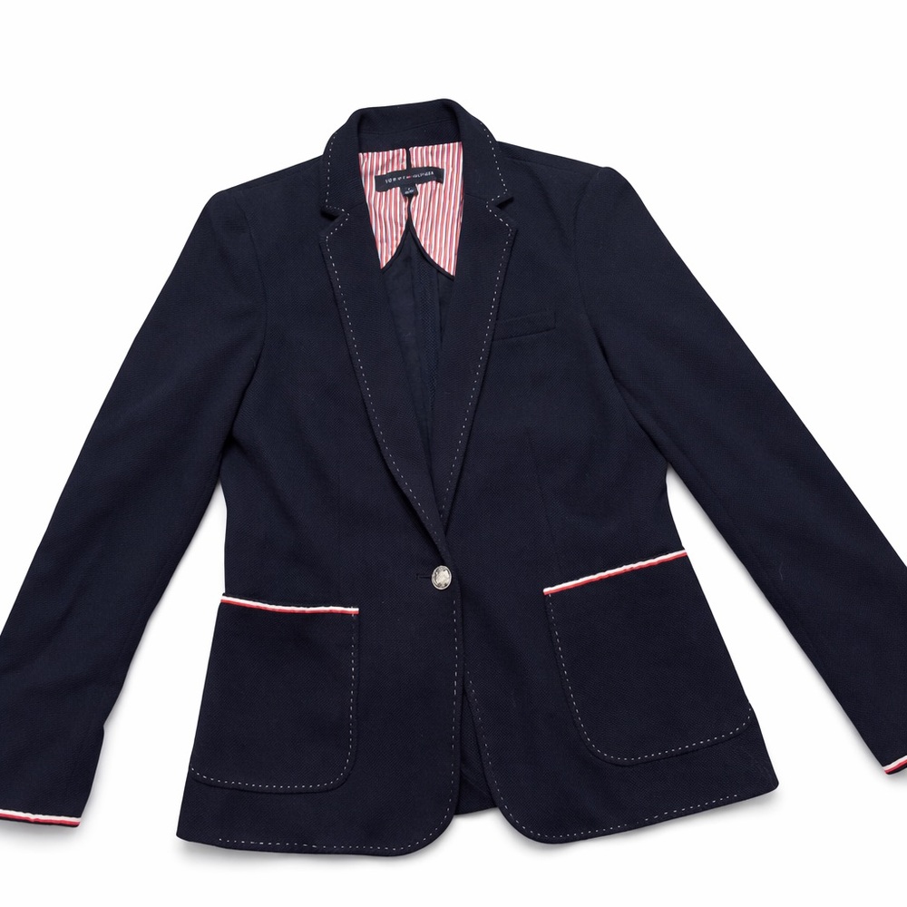 Tommy Hilfiger Dark Blue Blazer with Pink Trim